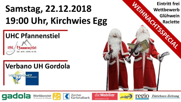 Das Fanionteam lädt zum Weihnachtsspecial gegen Verbano UH Gordola