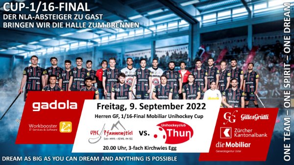 Weiteres Cup-Highlight in Egg - der NLA-Absteiger UHC Thun zu Gast