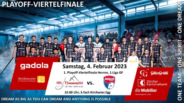 Start in die Playoff-Viertelfinals gegen Bülach Floorball