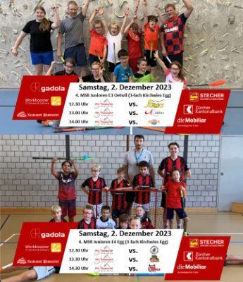 Unihockey pur - Start ins Unihockey-Wochenende mit einer Junioren E-Doppel-Heimrunde