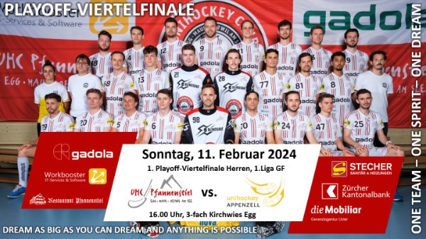 Start in die Playoffs gegen den UH Appenzell