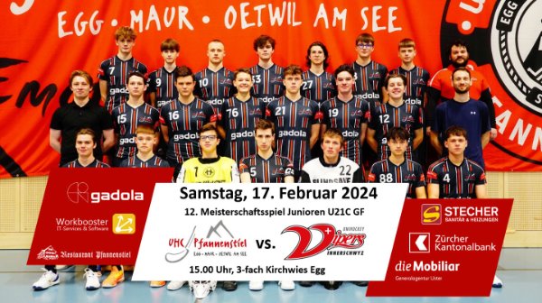 Die U21-Junioren vor dem letzten Heimspiel der Saison gegen die Vipers