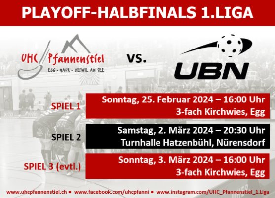 Die Spieldaten der Playoff-Halbfinal-Serie stehen fest