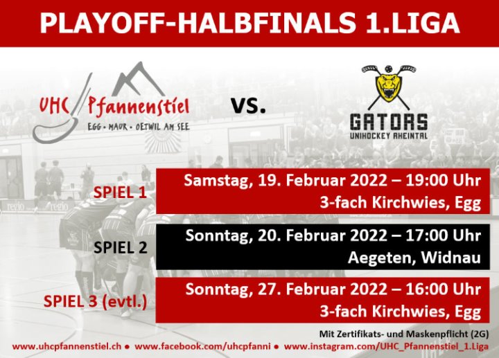 Die Spieldaten der Playoff-Halbfinal-Serie stehen fest