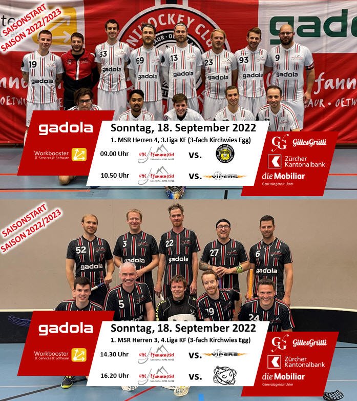 Die beiden Herren-Kleinfeld-Teams mit dem Saisonstart in Egg