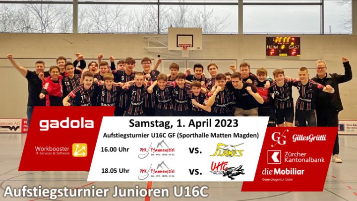 Die U16-Junioren kämpfen am 1./2. April 2023 um den Aufstieg