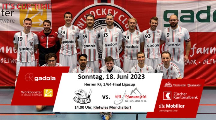 Ligacup-Derby UHC Pfannenstiel gegen UHC Mönchaltorf am kommenden Sonntag