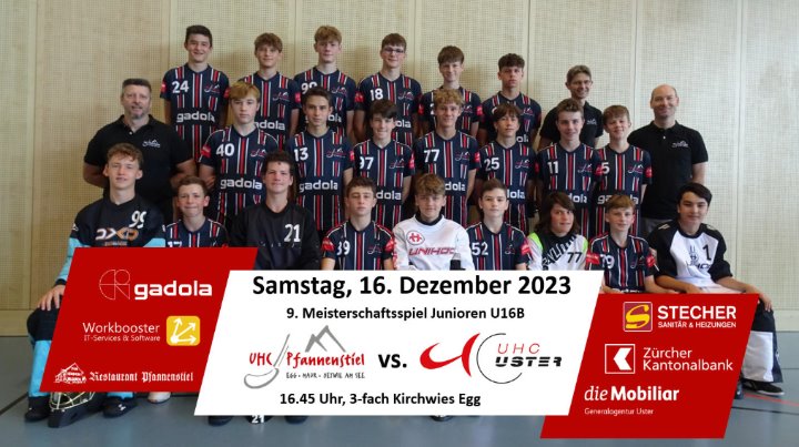 Die U16-Junioren empfangen den UHC Uster II zum Derby