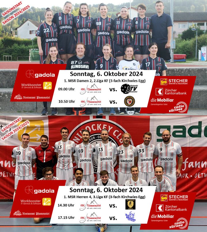 Die Kleinfeld-Teams des Damen 2 und Herren 4 gehen an der Heimrunde auf Punktejagd