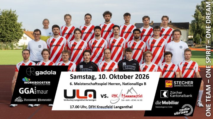 Das Fanionteam reist in den Oberaargau zum UH Langenthal-Aarwangen Das Fanionteam reist in den Oberaargau zum UH Langenthal-Aarwangen